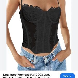 Black Lace Bustier